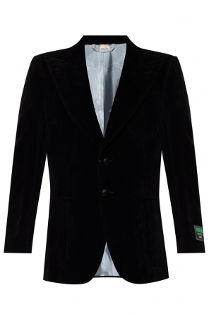 wool blazer with notched lapels gucci jacket